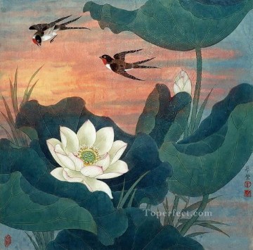birds in sunset traditional China Oil Paintings